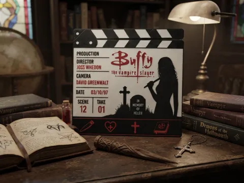 Modelo para impresión 3D: Buffy the Vampire Slayer Scene Clapboard — referencia de MakerWorld
