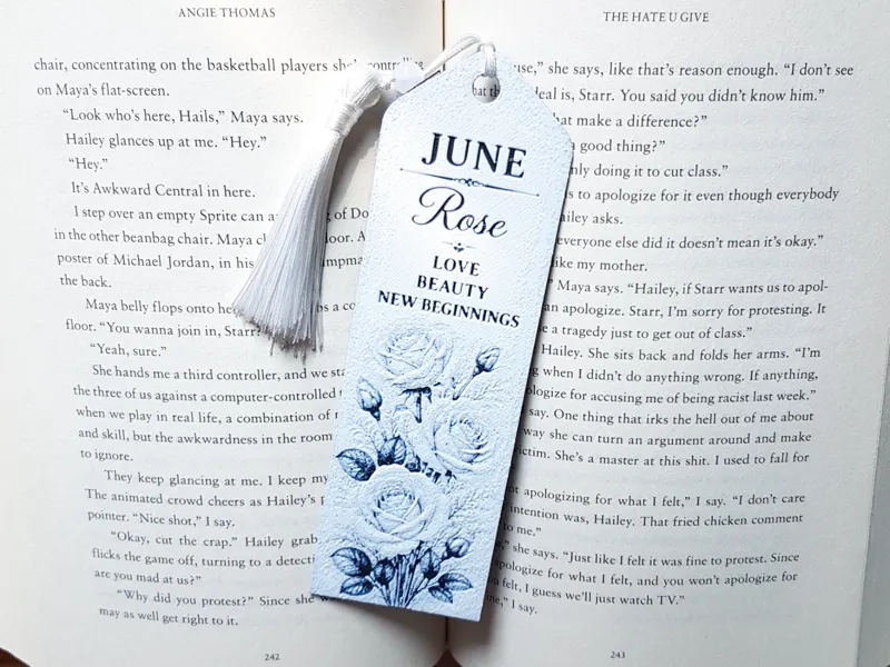 Bookmark, June Flower, Birth Month