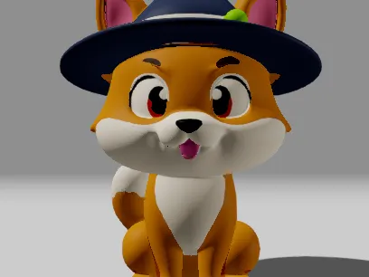 cute dog with a hat
