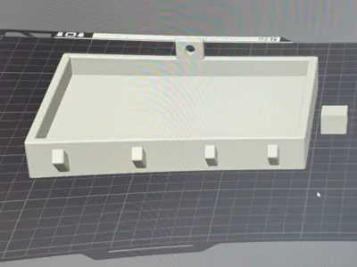 acoustic panel key hanger + tray