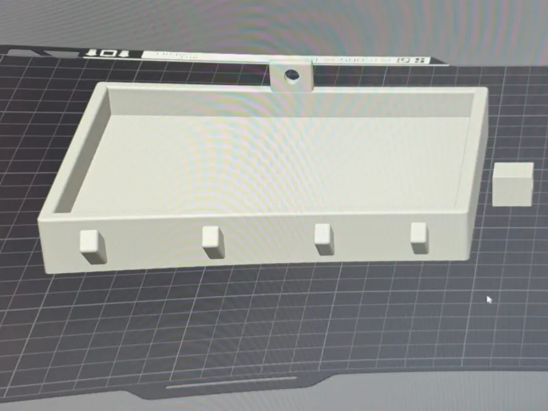 acoustic panel key hanger + tray