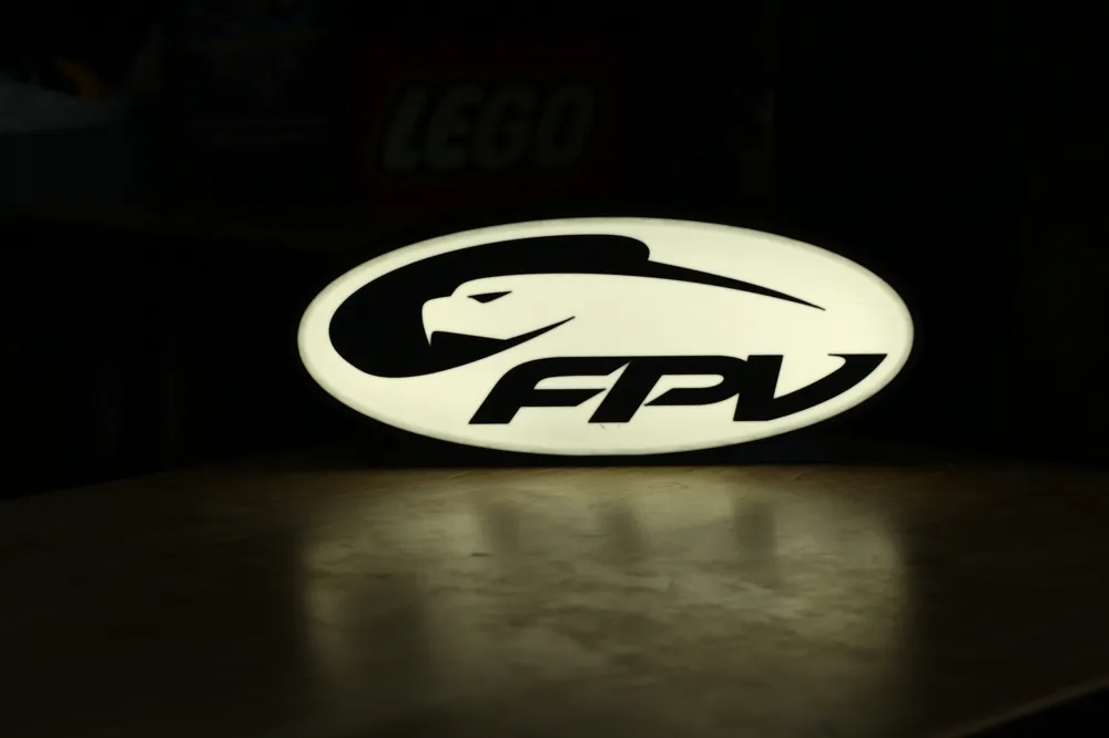 F4 Racing Sign Light Ford FPV Performance Racing LED Light Box Sign - Free 3D Print Model ...