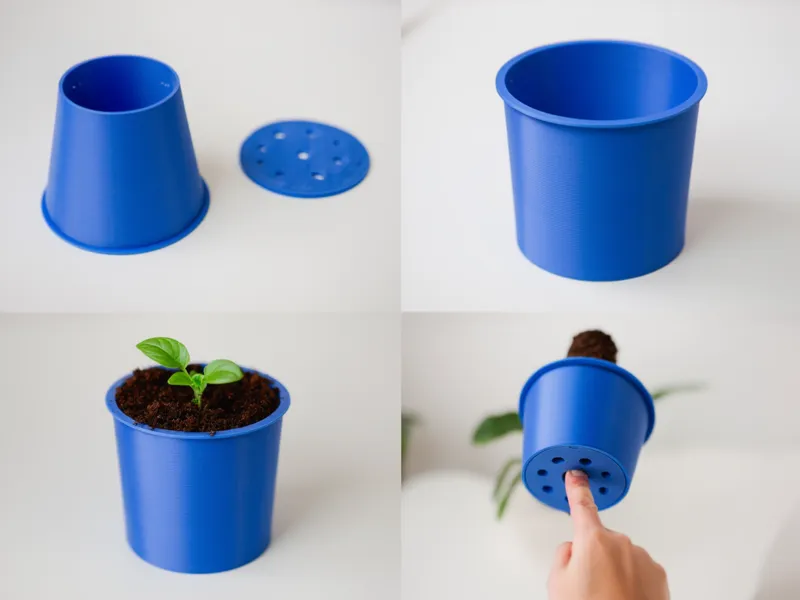 Pot with Push-Out Bottom - Easy remove plant