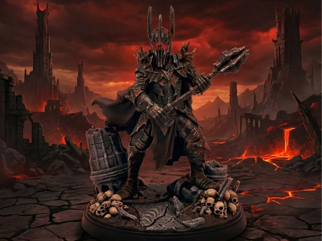 Özel Tasarım Karanlık Lord Sauron Biblo Dekoratif Koleksiyonluk Süs