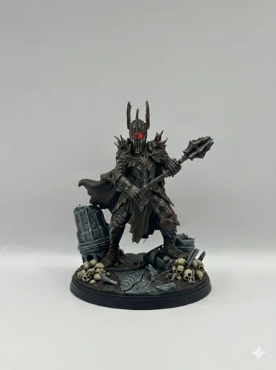 تصميم خاص تمثال لورد سورون الداكن للزينة القابلة للتجميع