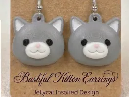 Bashful Kitten Earrings