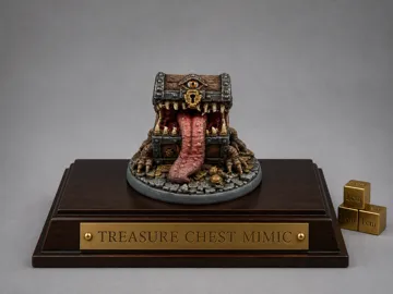 Figura decorativa: Treasure Chest Mimic Miniature — vista de referencia 5