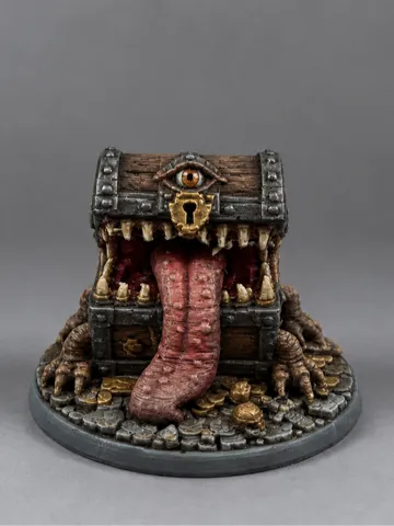 Figura decorativa: Treasure Chest Mimic Miniature — vista de referencia 2
