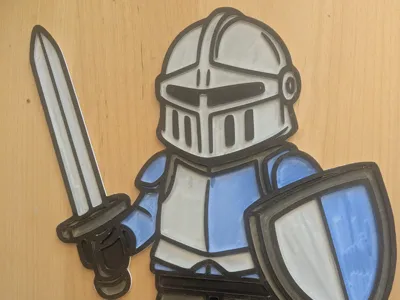 Knight brickman coloring plate