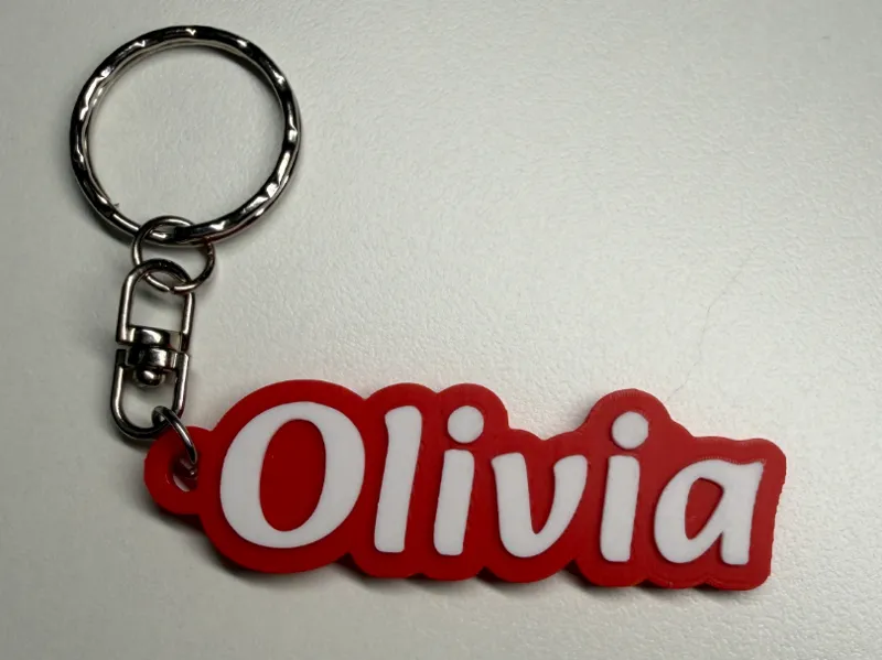 Olivia personalized name keychain