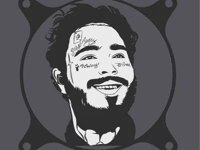 120mm Post Malone PC Fan Cover