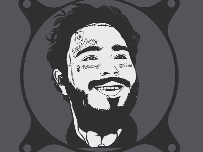 120mm Post malone PC-Lüfterabdeckung