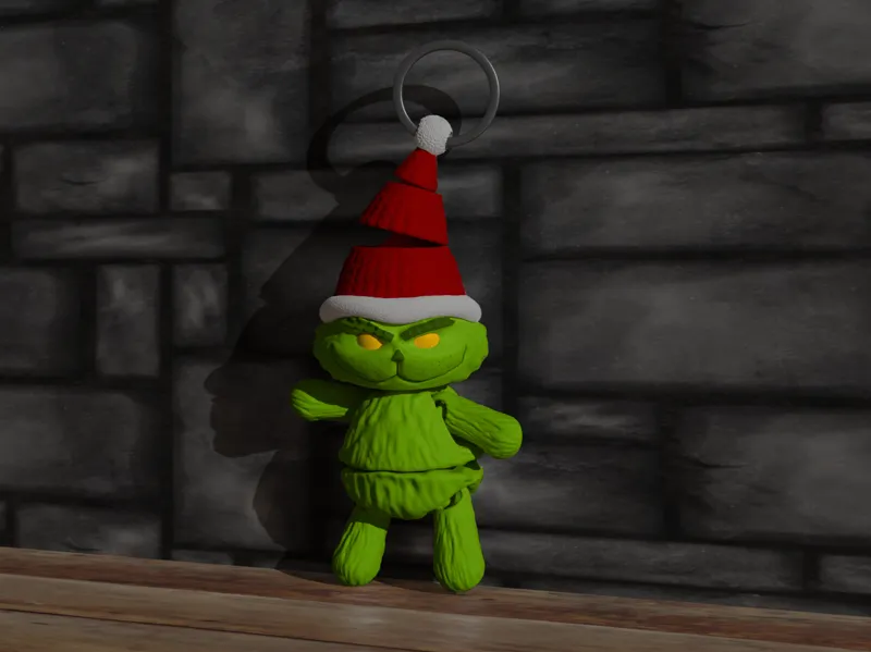 Grinch Cute Articulated Keychain 