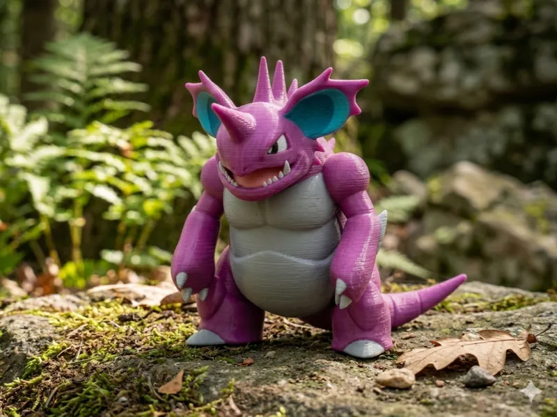 Nidoking Pokemon Figure Multi-Color Print
