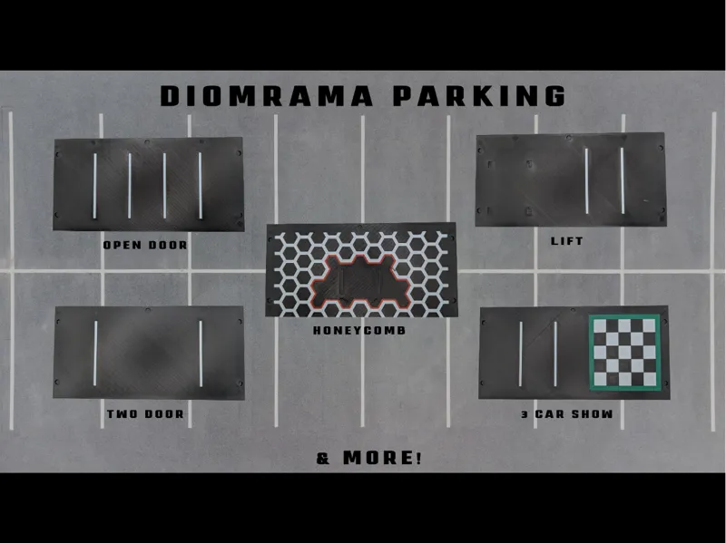 1:64 Scale Diorama Parking Base Plates
