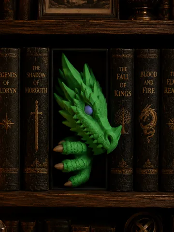Accesorio para impresora 3D: Dragon Book Nook Fantasy Bookshelf Insert NO AMS — vista de referencia 2