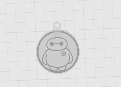Miniatura 2 do modelo 3D 大白冰箱贴-baymax超能陆战队系列挂件钥匙扣冰箱贴