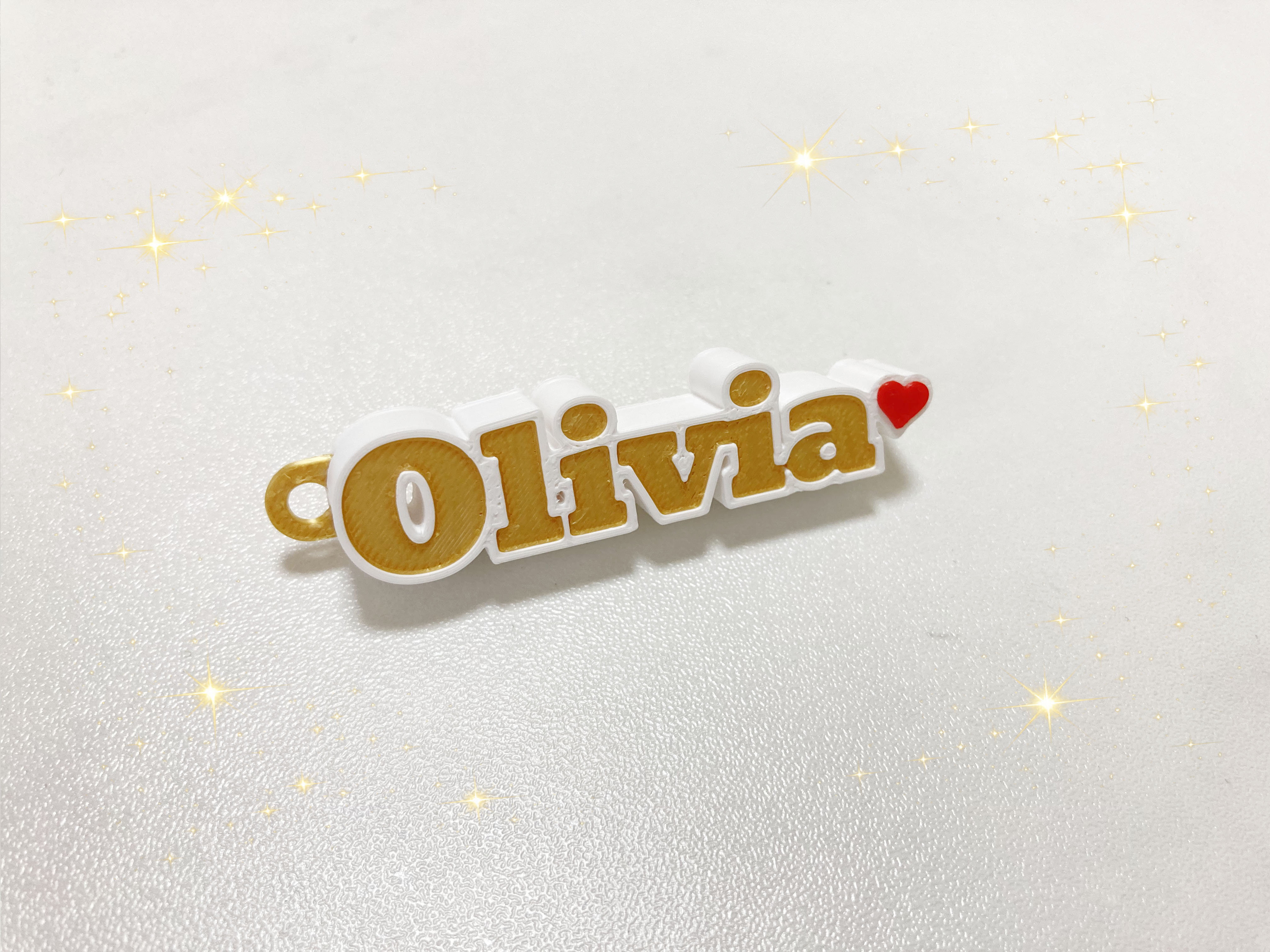 Miniatura 1 do modelo 3D Self-Standing Name Keychains_Parametric Model_吉田工房