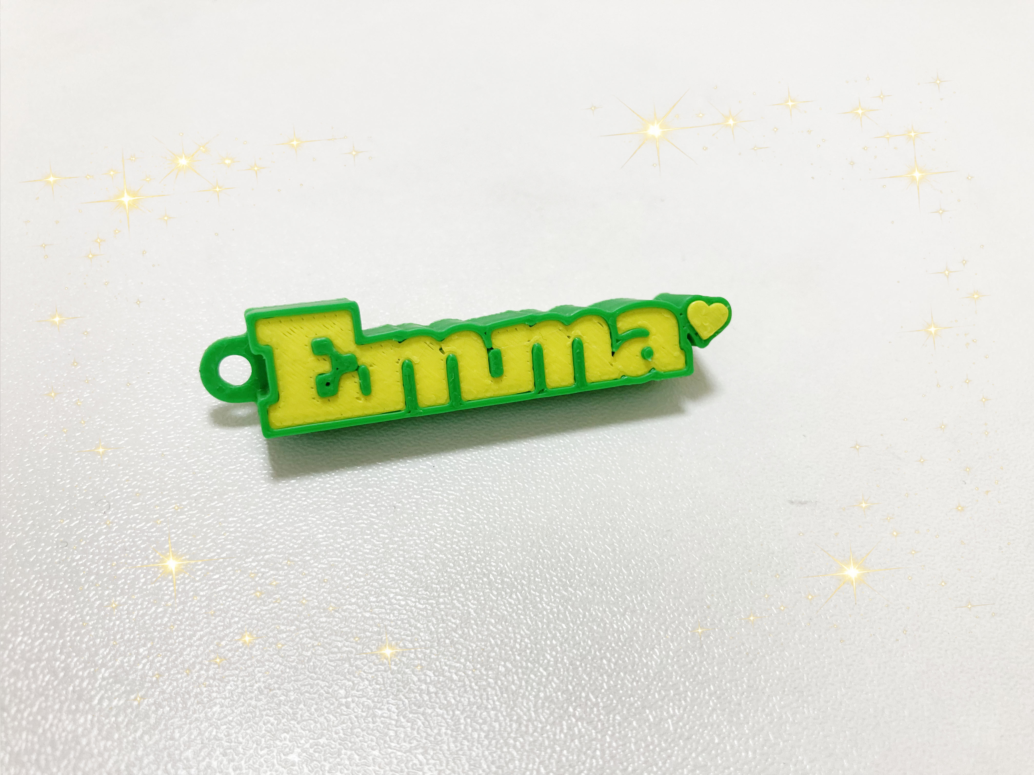 Miniatura 2 do modelo 3D Self-Standing Name Keychains_Parametric Model_吉田工房