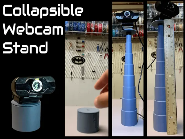Support webcam télescopique et verrouillable