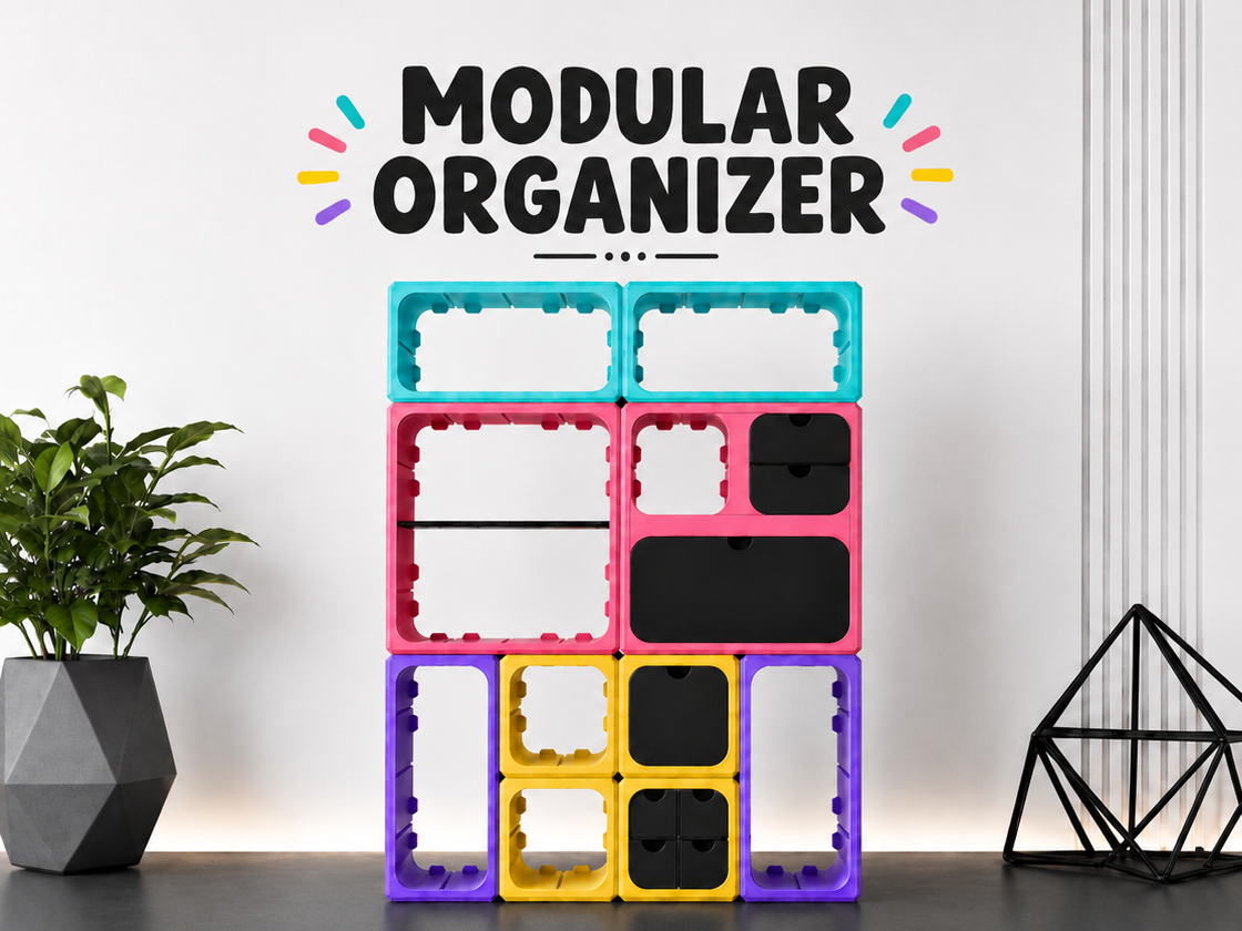 Modular Organizer with Wall Mount