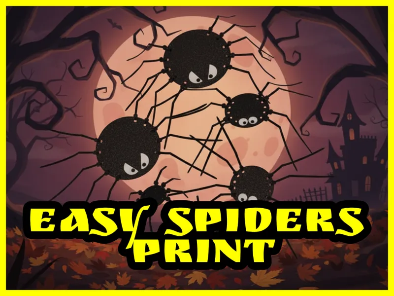 Easy Spiders print! fast and funny!