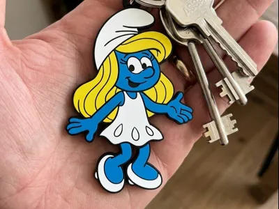 Smurfette Keychain