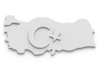 Carte et drapeau de la Turquie à colorier — photo 2