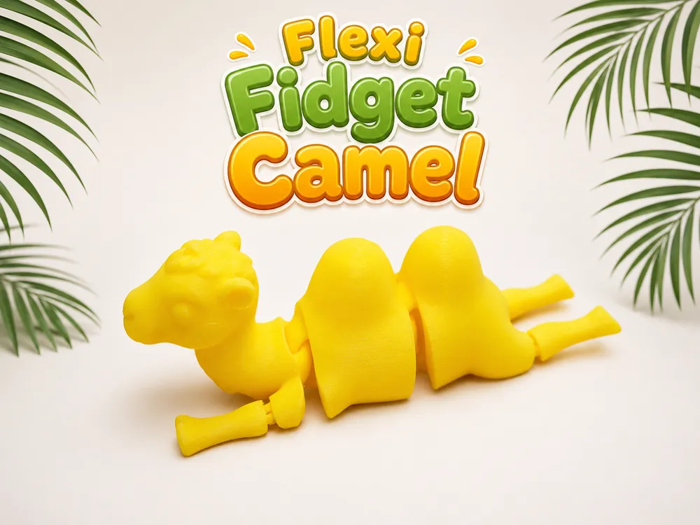 Objeto manipulable: Flexi Fidget Camel. Referencia del modelo original.