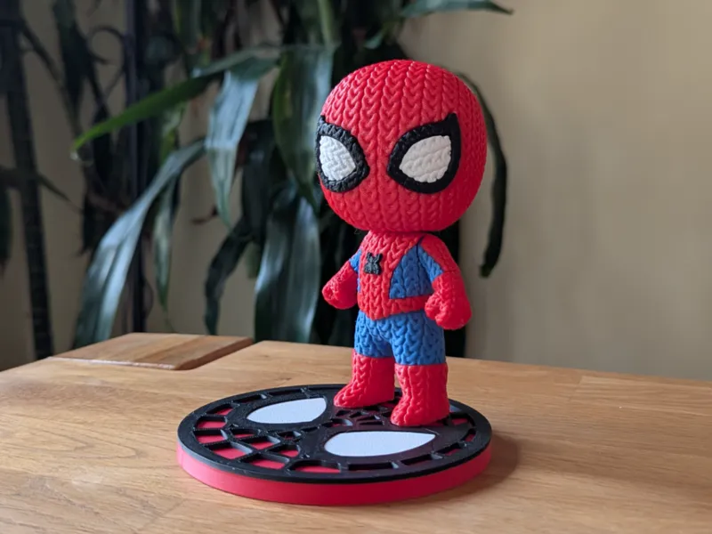Spiderman base for Spiderman Knitted figure