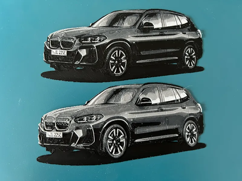 BMW iX3 (HueForge 4 colors)