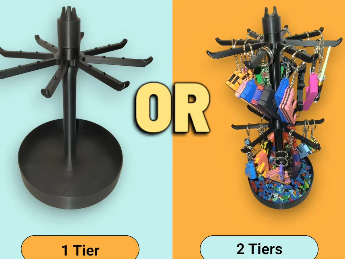 Spinning Keychain Display Rotating Jewelry Stand by Orangehead MakerWorld: Download Free 3D Models - 3D model önizlemesi