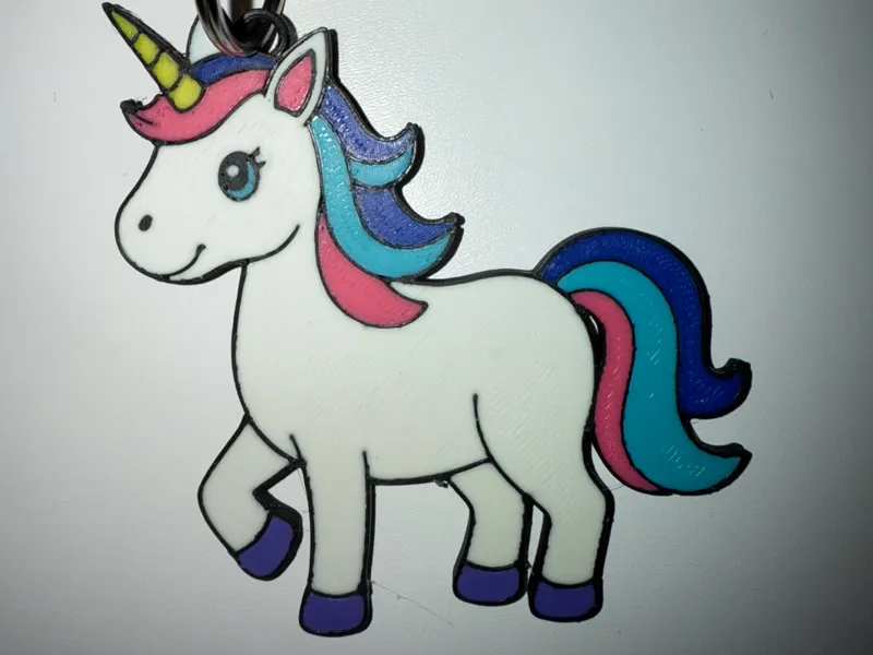 Unicorn keychain