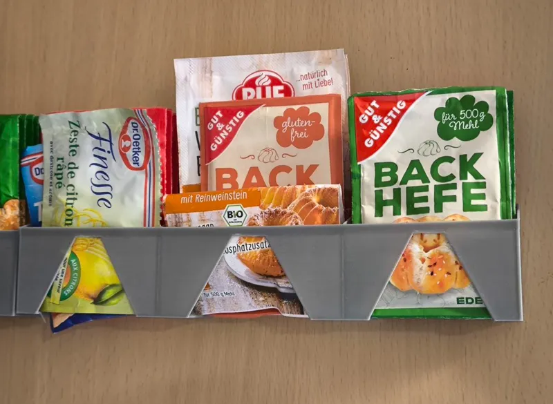 Minimalistischer Organizer Backzutaten in 2 Größen