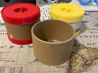 stackable cardboard spool container