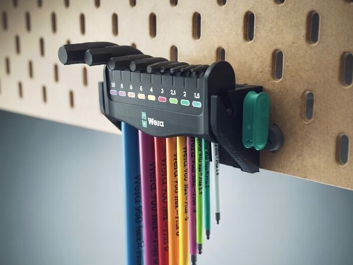 Wera 950/9 Hex-Plus Allen Key Set mount for Skadis