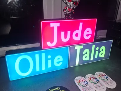 Talia led name light box
