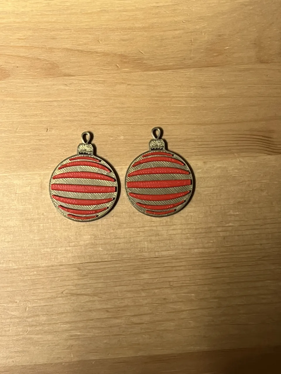christmas bauble earrings view 2