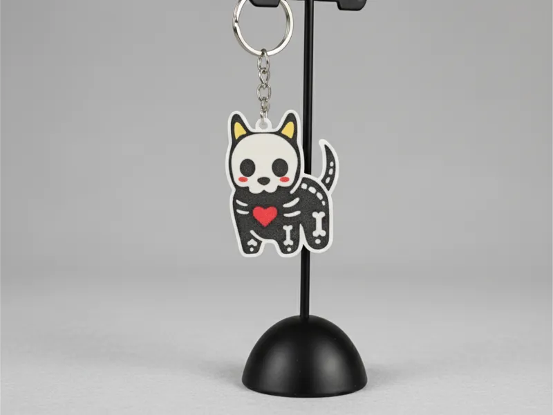 Skeleton Dog Keychain – Halloween Edition