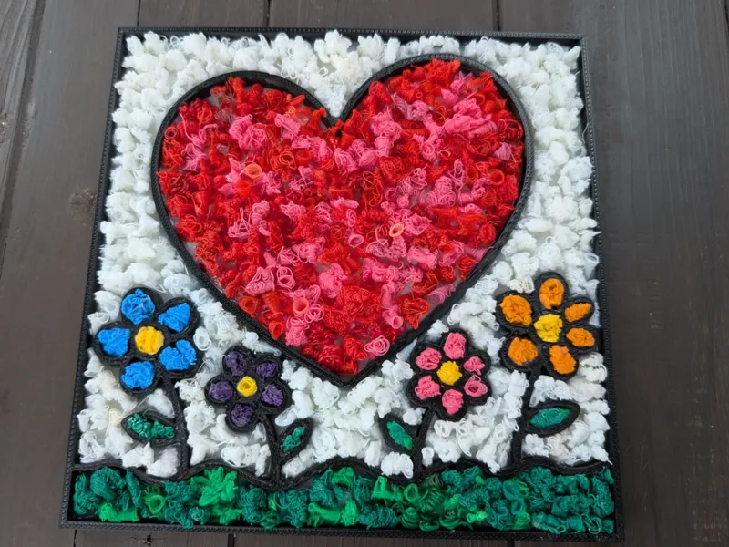 3D Scrap Art: Heart & Flowers