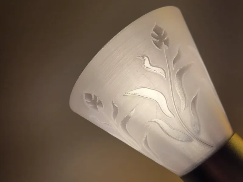Lamp Shade Leaf Shadow Design