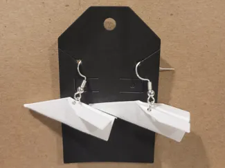 Paper Airplane Earrings