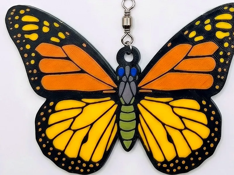 Monarch Butterfly Suncatcher Wind Spinner-StainedG