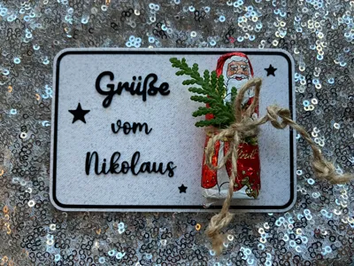 St. Nicholas Greetings for Chocolate Christmas