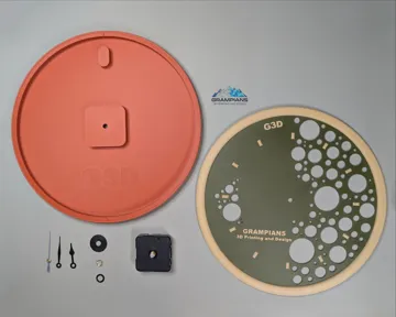 Letrero o emblema decorativo: Customisable Multi-Layer Organic Wall Clock — vista de referencia 5