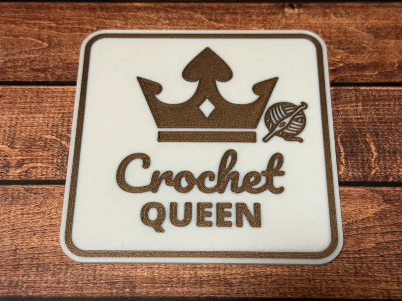 Crochet Queen Drinks Coaster