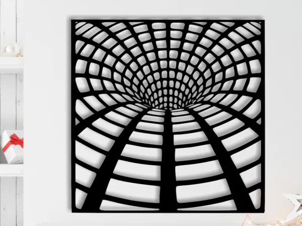 Décoration murale illusion d'optique - vortex tourbillon infini