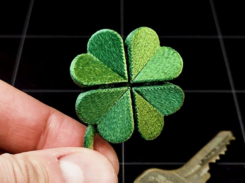 Flexible Four Leaf Clover Keychain