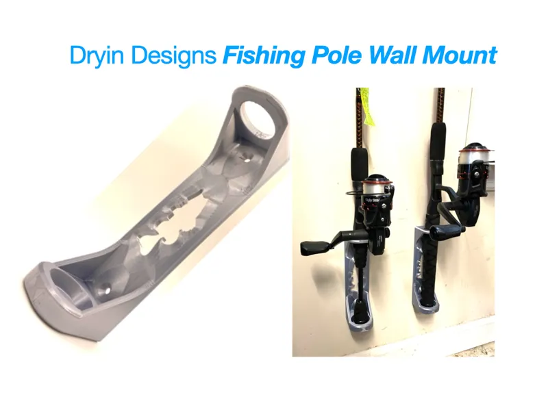 Dryin Designs Fishing Pole Wall Mount