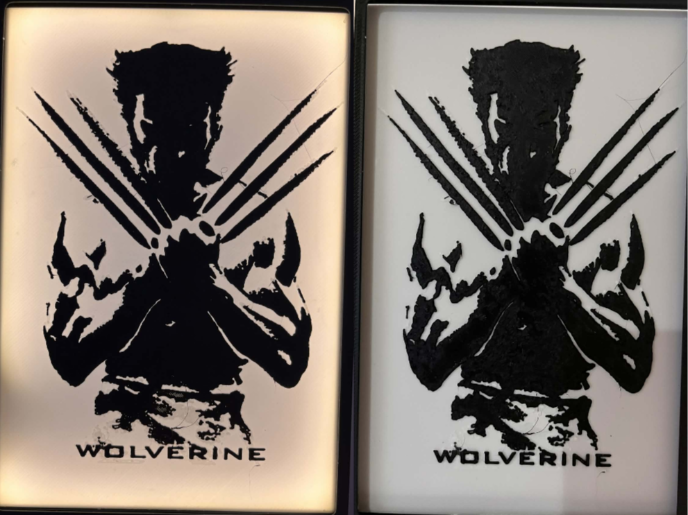 Back lit wolverine Hueforge 